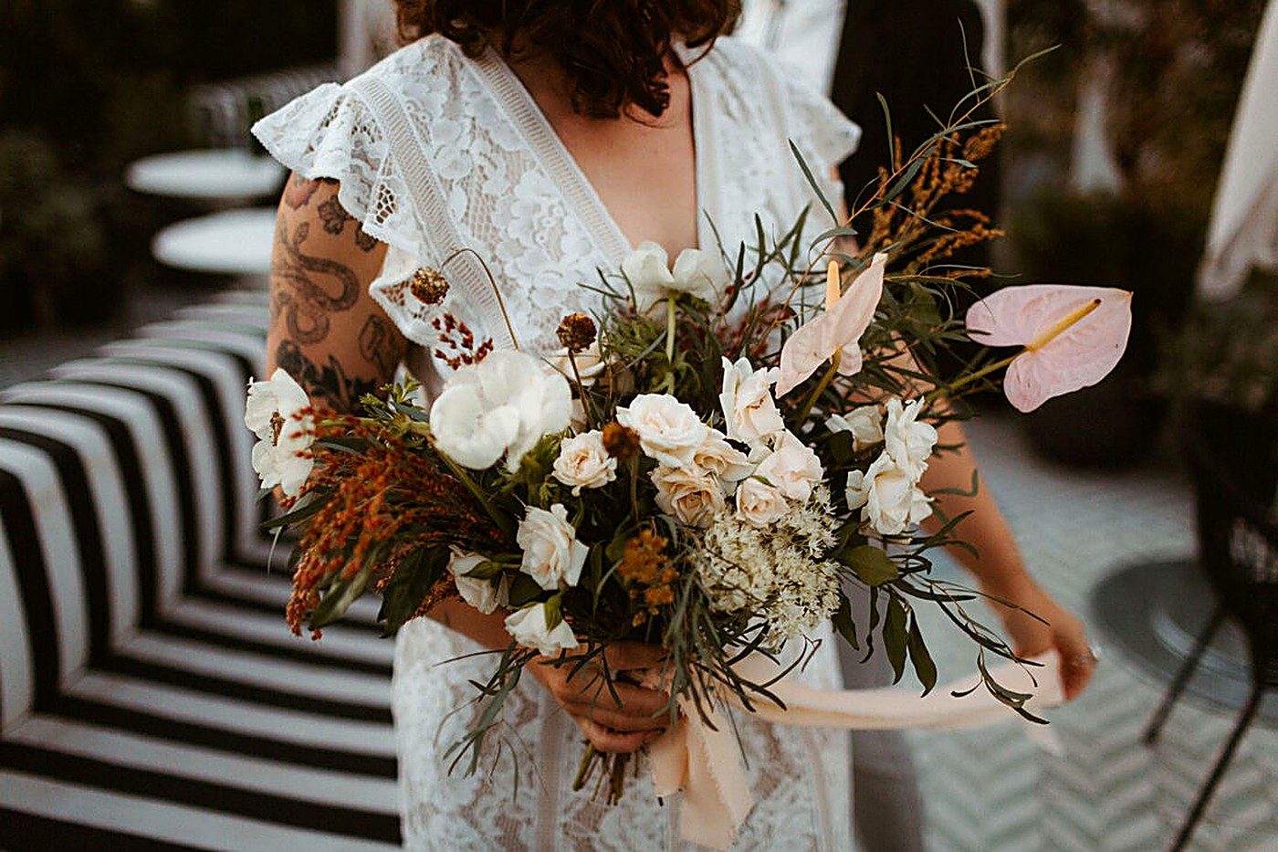 Ethereal floral style — soft, airy bridal bouquet